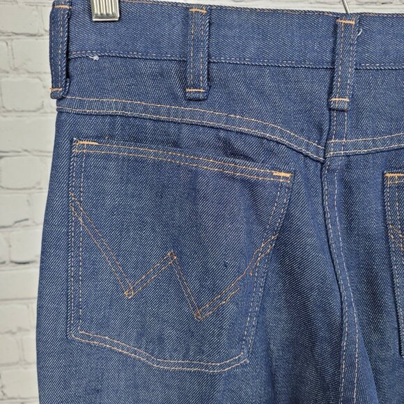 VTG Wrangler Blue Denim Western Cowboy Medium Wash Bootcut Jeans Size 28x34 - Picture 6 of 12